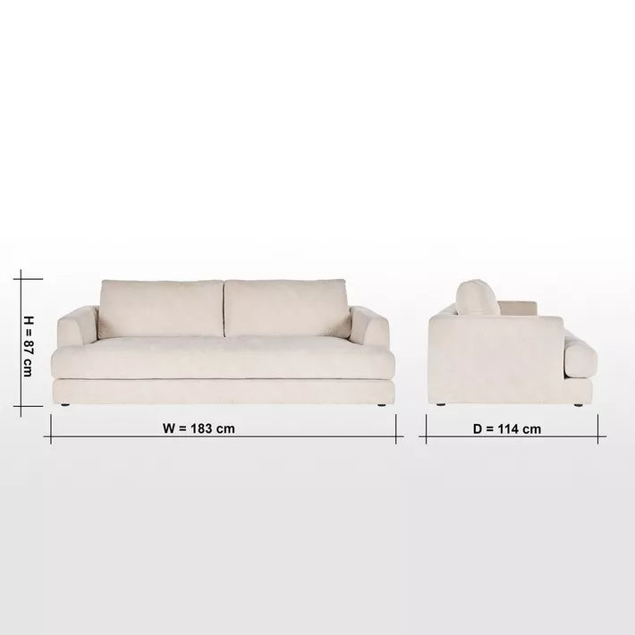 Hester 3-Seater Fabric Sofa
