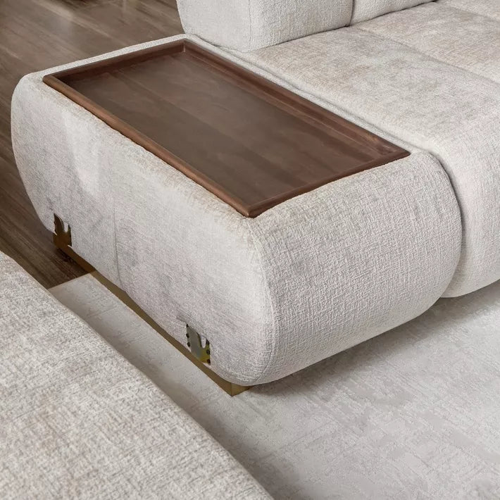 Nomad 4-Seater Velvet Left Corner Sofa