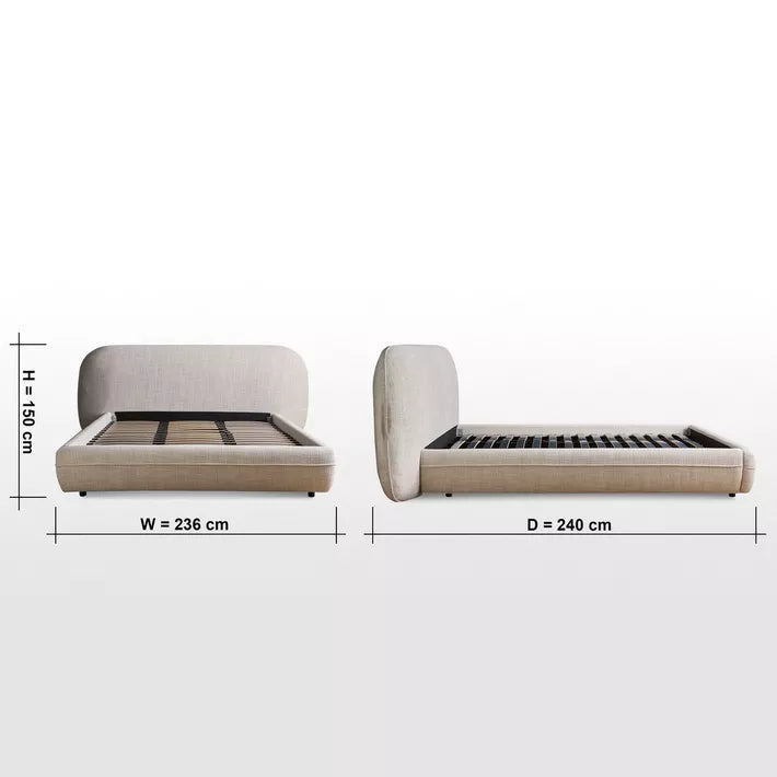 Nordic French Queen Bed - 160x200 cm