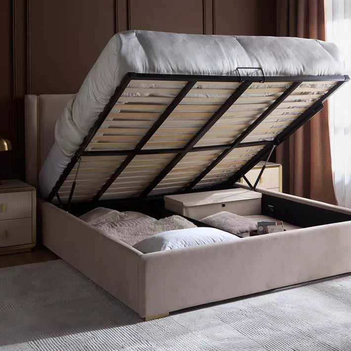 Qubba King Bed with Hydraulic Storage - 180x200 cm