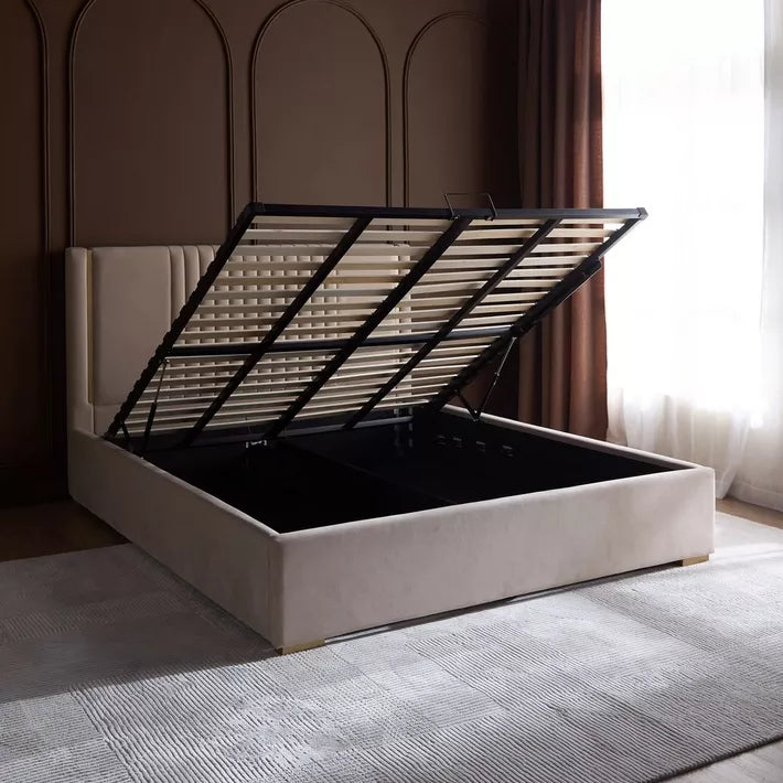 Qubba King Bed with Hydraulic Storage - 180x200 cm