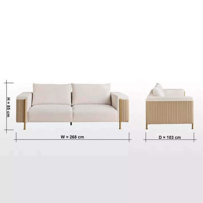 Allecia 4-Seater Fabric Sofa