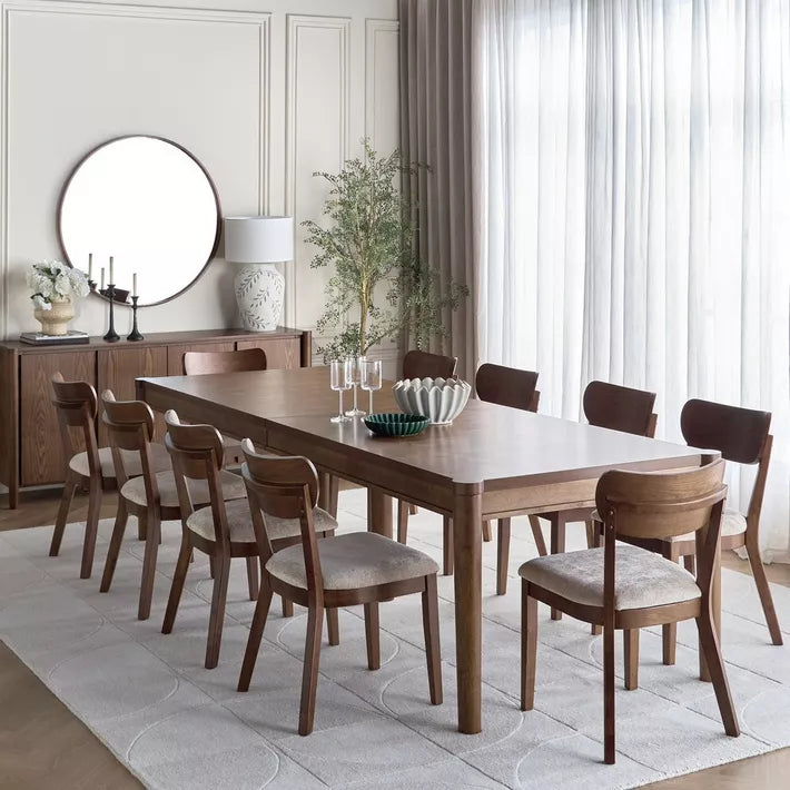 Bastora 10-Seater Wooden Top Dining Set