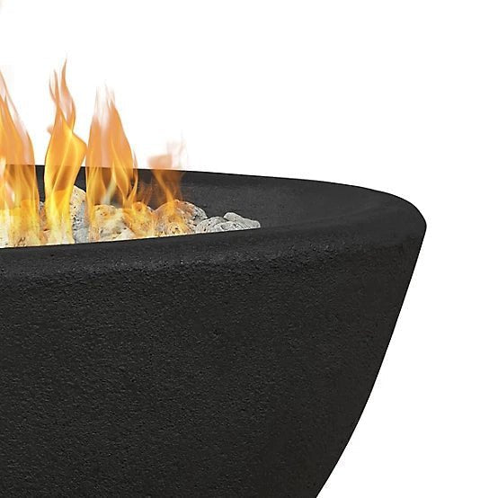 Real Flame 48.25 in. x 28.25 in. Riverside Oval Propane Gas Fire Bowl, Shale