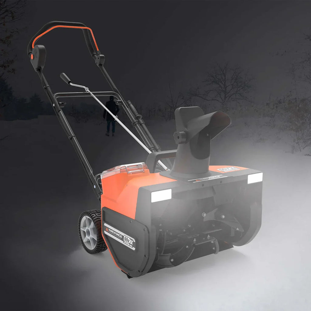 Yard Force YF60VRX Single-Stage Snow Blower 22″ w/ Lithium-Ion Battery and Fast Charger 60V New