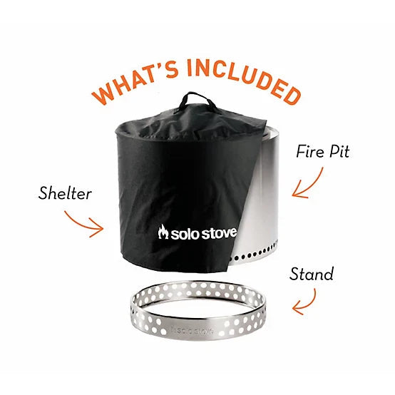 Solo Stove 19.5 in. Bonfire 2.0 Wood-Burning Fire Pit with Stand and Shelter