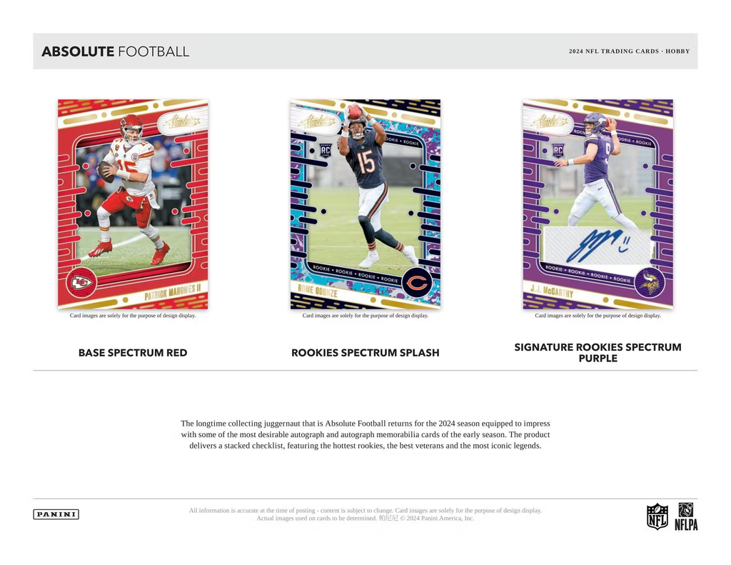 2024 Panini Absolute Football Hobby BOX x1 (Personal Break)