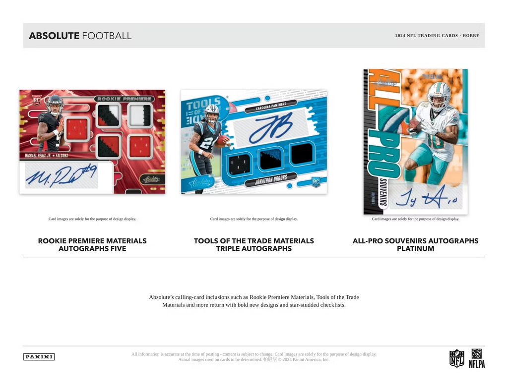 2024 Panini Absolute Football Hobby BOX x1 (Personal Break)