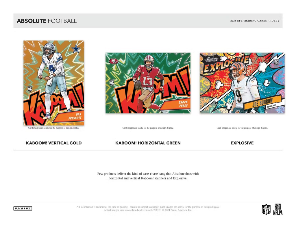 2024 Panini Absolute Football Hobby BOX x1 (Personal Break)