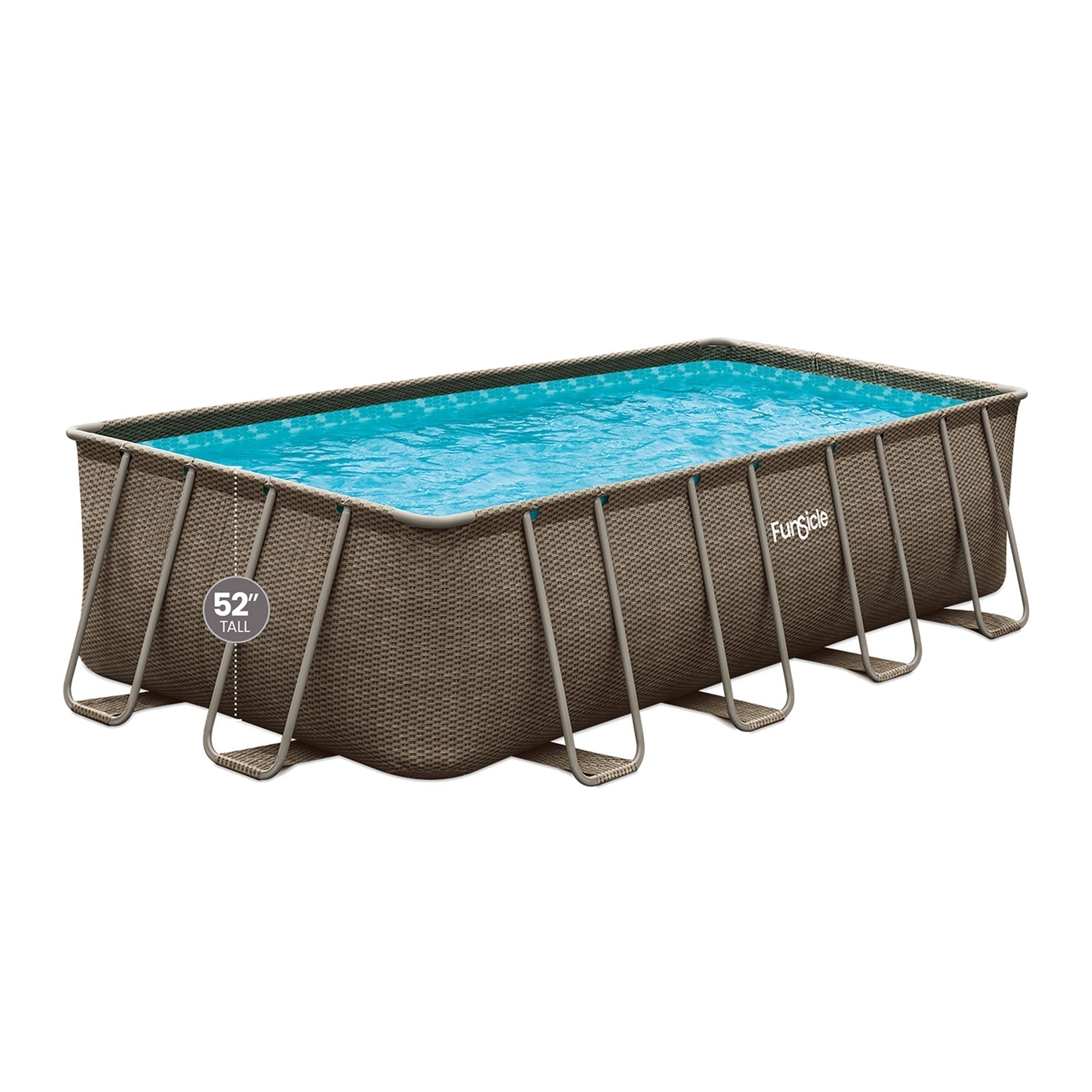 Funsicle 18'x9'x52" Oasis Rectangular Swimming Pool Set with 18' Cover