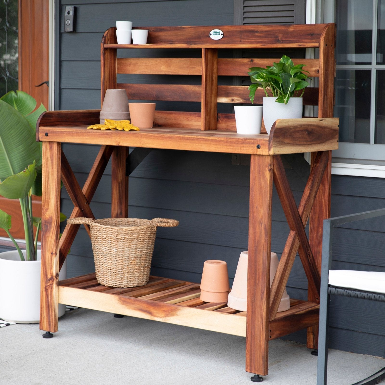 Potting Table/Bench/Serving Bar – Acacia Wood
