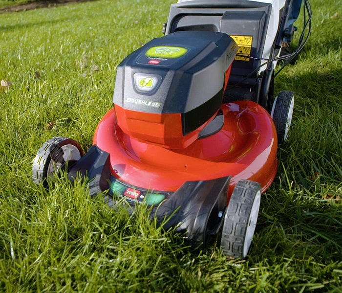 21 in. Recycler SmartStow 60-Volt Lithium-Ion Brushless Cordless Battery Walk Behind Mower RWD 5.0 Ah w/ Battery&amp;Charger