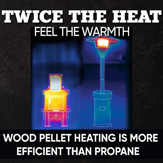Even Embers Pellet Chiminea, 100 sq. ft., 70,000 BTU