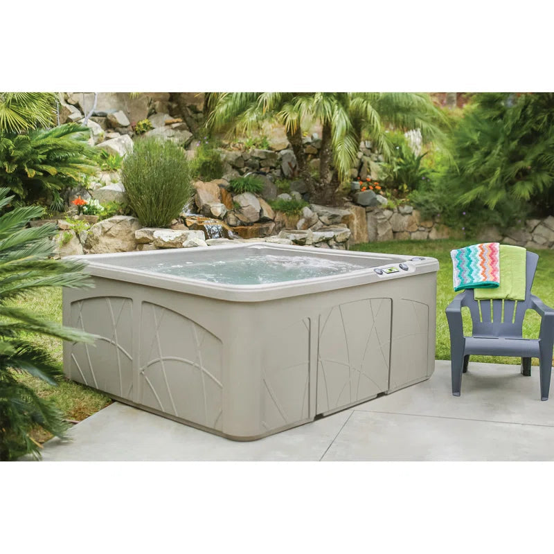 LS350DX 110 Volt 5-Person 28-Jet Rectangle Plug and Play Hot Tub with Ozonator