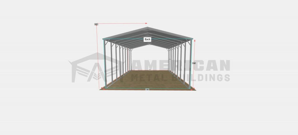 24x40x14 Steel Carport