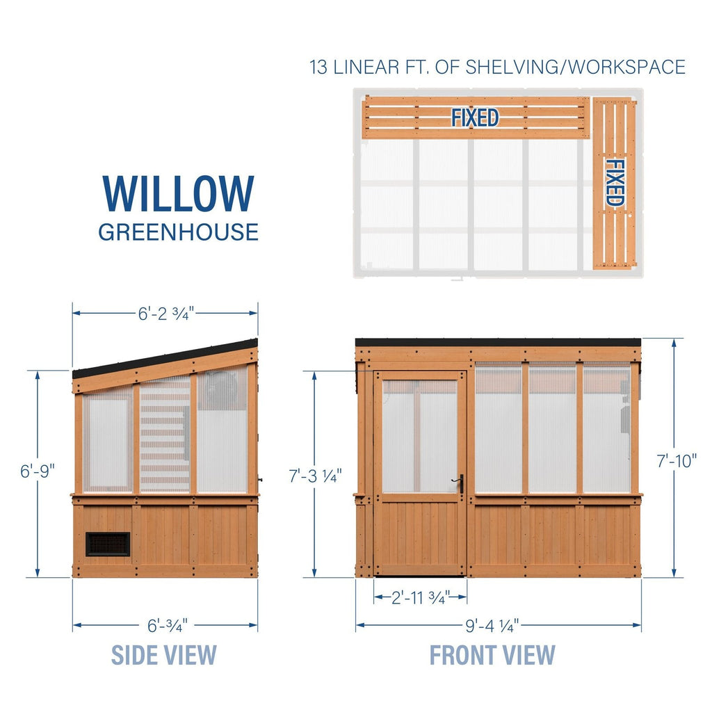 9×6 Willow Greenhouse