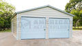 24x25x10 Two Car Vertical Garage | Metal Workshops