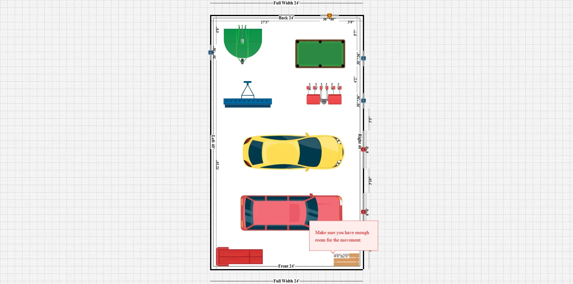 24x40x10 Metal Garage