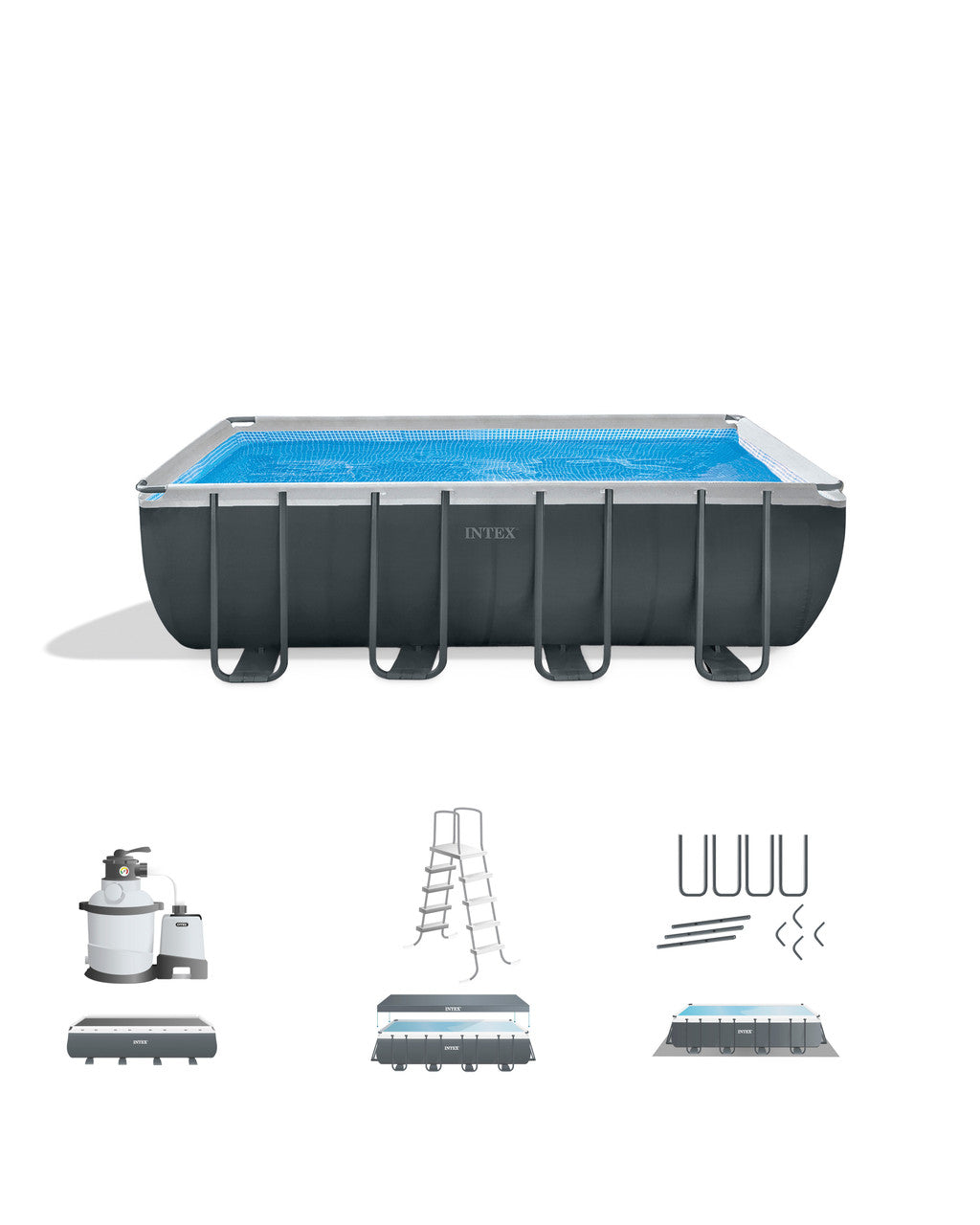 Intex Ultra XTR 18 ft. x 9 ft. Rectangular 52 in. Deep Above Ground Pool Set