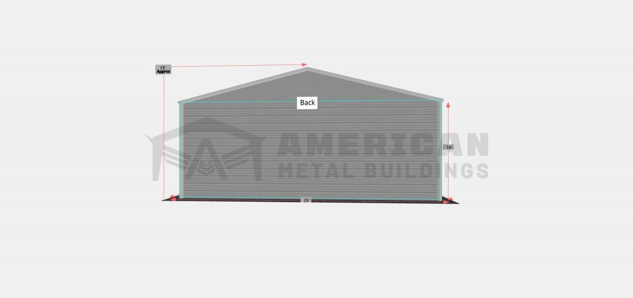 26x36x10 Side Entry Garage