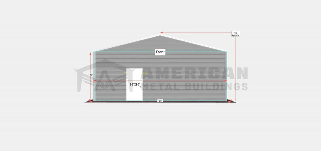26x36x10 Side Entry Garage
