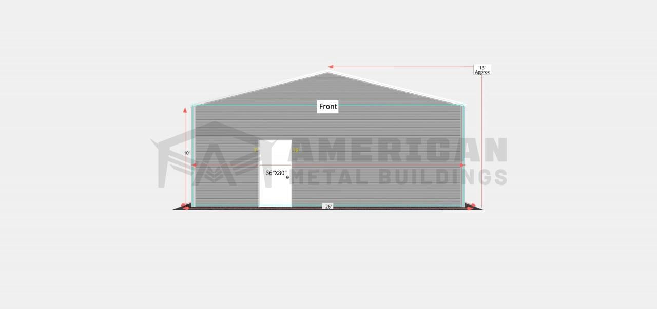 26x36x10 Side Entry Garage