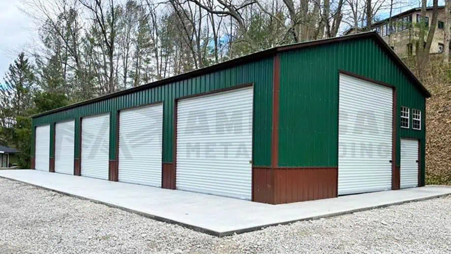 30x70x12 Five Car Garage | 30x70 metal buildings for sale | Custom steel garages for sale