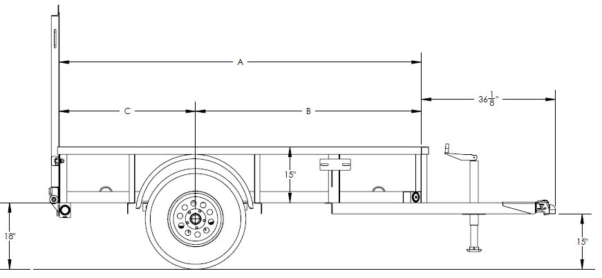 Big Tex Single Axle Utility Trailer | 35SA