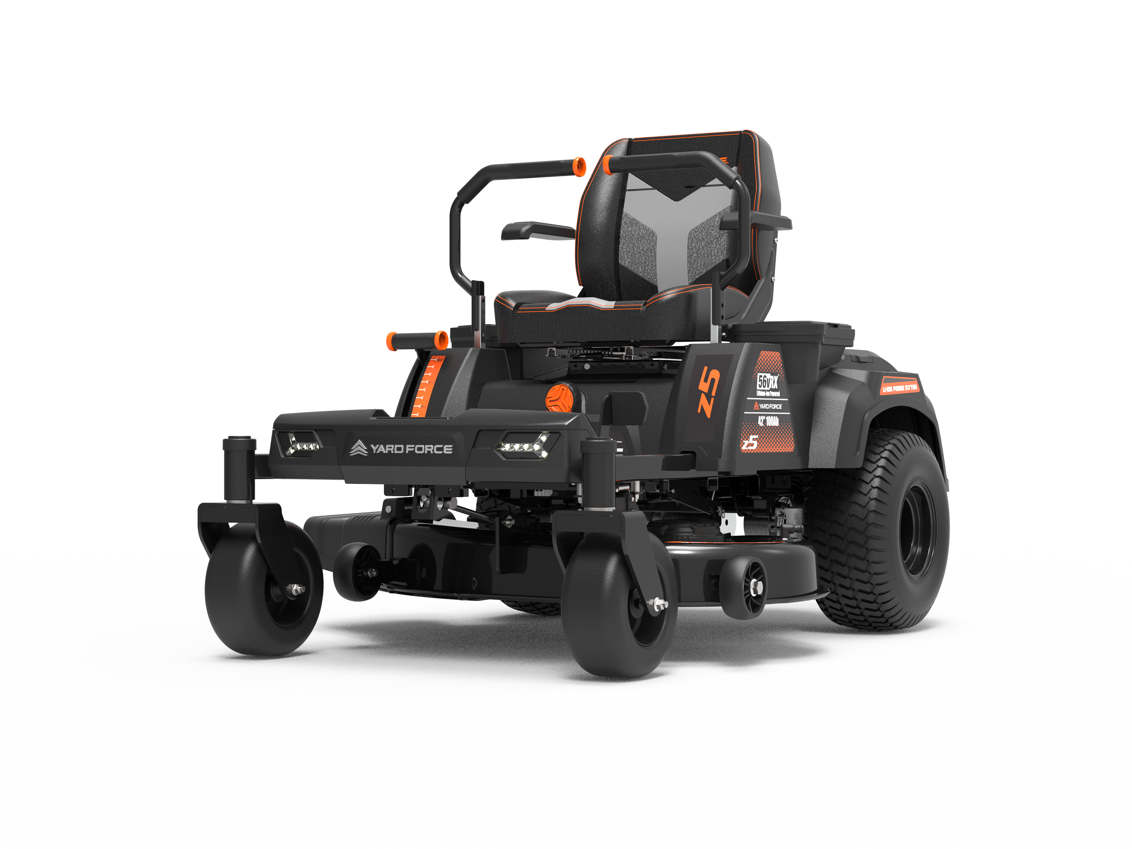 Yard Force Riding Lawn Mower 42″ Zero Turn Battery Powered 56V Z42-562 New