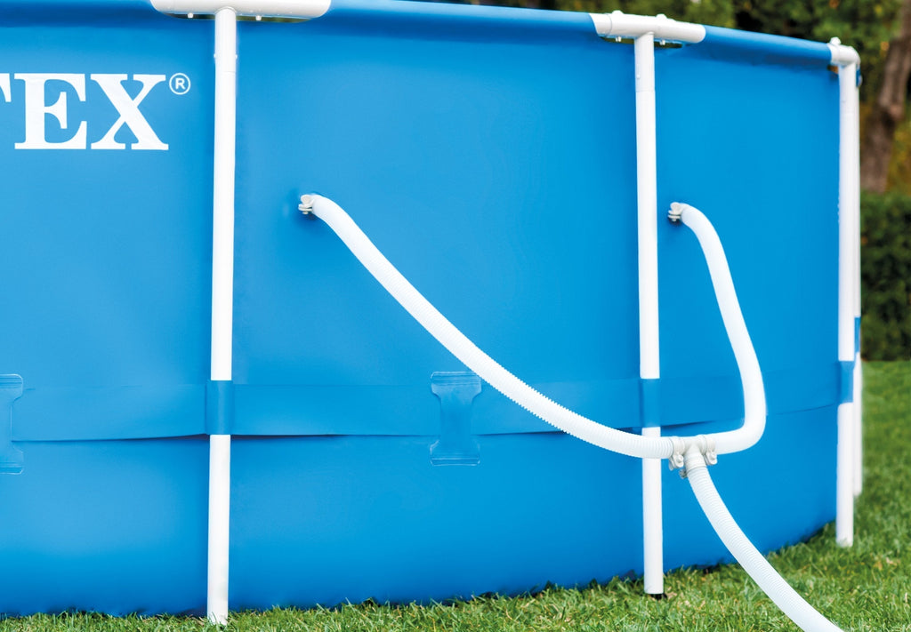 INTEX 12' x 30" Metal Frame Above Ground Pool, Filter, Cover, & Maintenance Kit