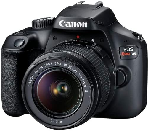 Canon EOS Rebel T100 DSLR Camera 18MP with 18-55mm Lens + Bag + 64GB Card