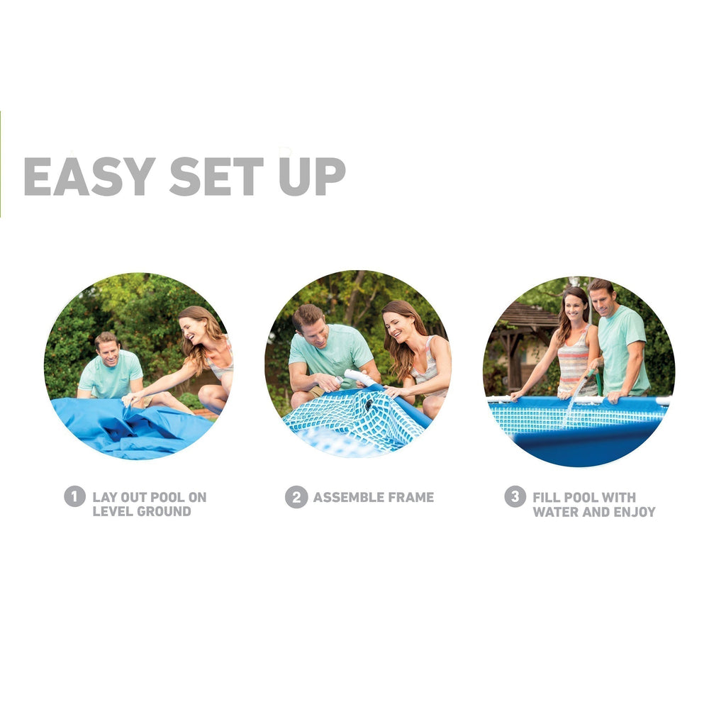 Intex 12'x30" Swimming Pool w/ Pump, Maintenance Kit (2 Pack) & 12' Pool Cover