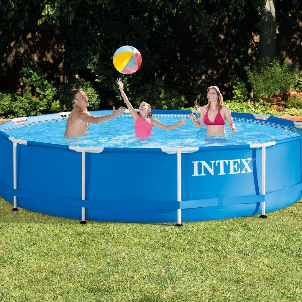 Intex 12'x30" Swimming Pool w/ Pump, Maintenance Kit (2 Pack) & 12' Pool Cover