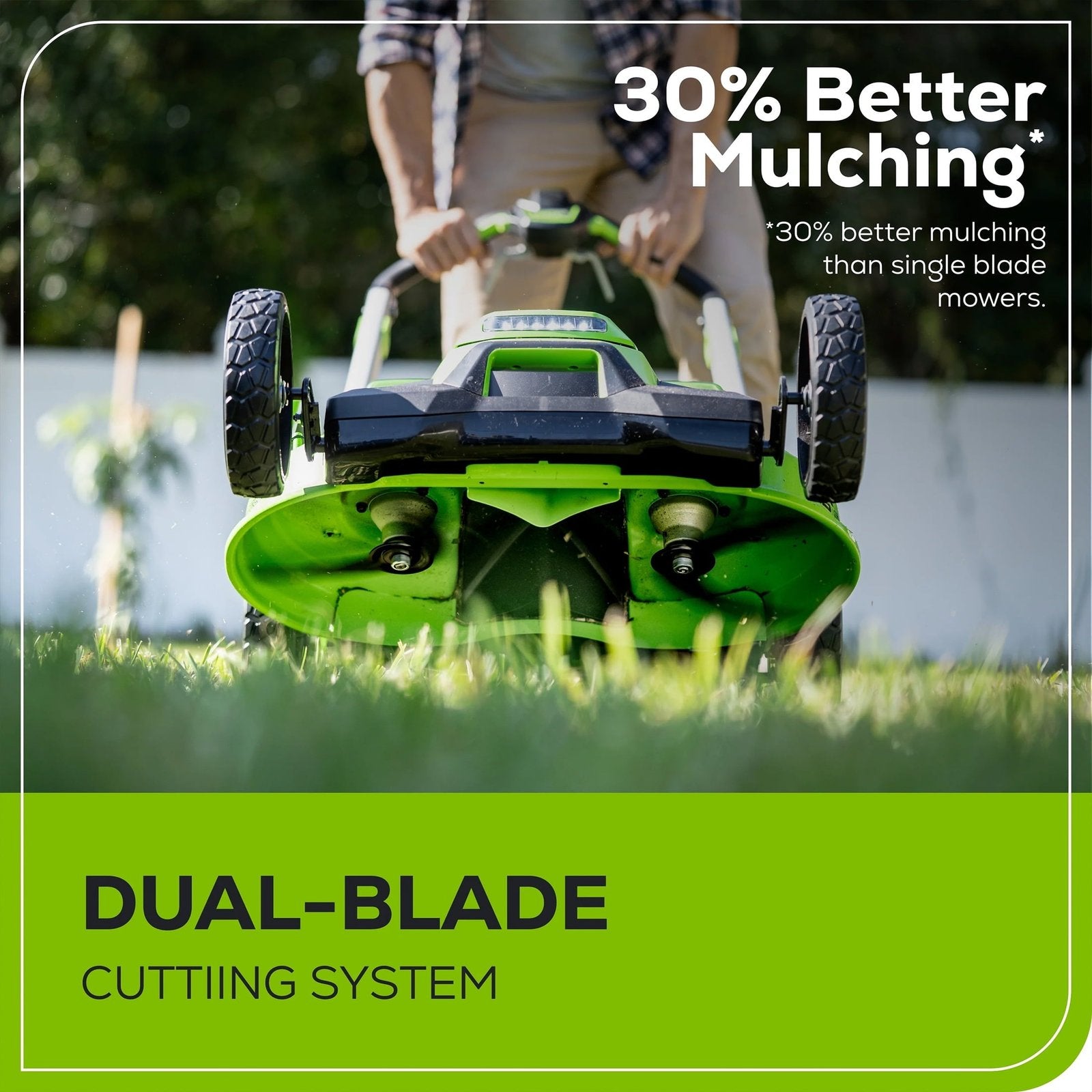 Greenworks 60V 25″ Cordless Brushless Self-Propelled Mower + Two (2) 4.0Ah Batteries & Dual Port Charger