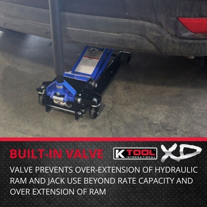 K Tool Heavy-Duty Low-Profile 3.33 Ton Floor Jack