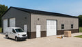 50x40x14 steel warehouse with vertical roof and 10x12 roll-up doors | 50x40 metal buildings for sale | Buy now