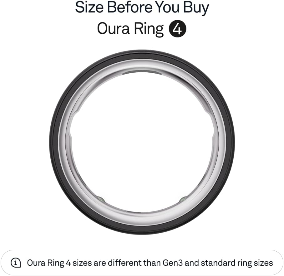 Oura Ring 4 – Silver – Size 8