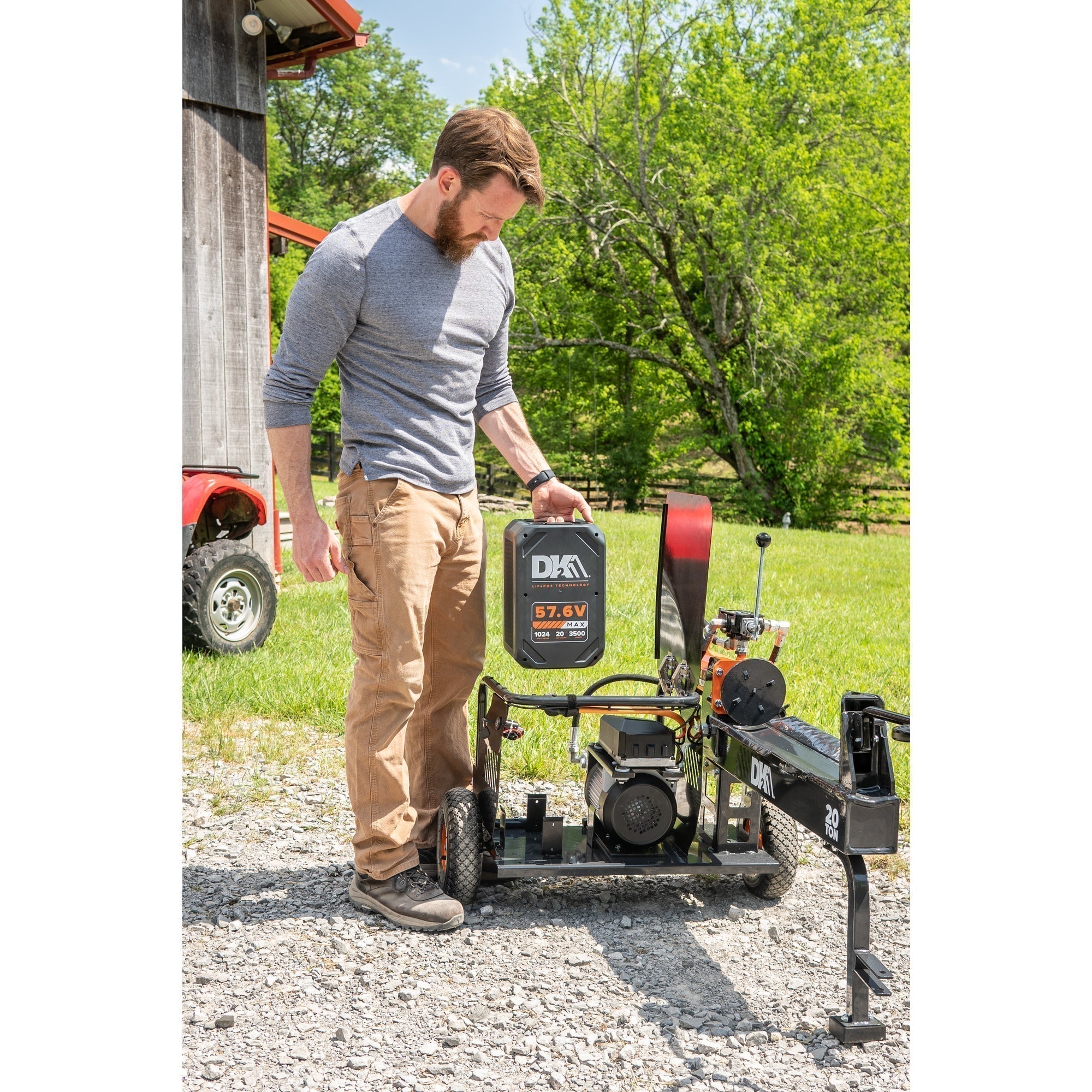 DK2 Elite Energy™ 20 Ton Battery Powered Electric Motor Hydraulic Log Splitter (OPS220EV-K)