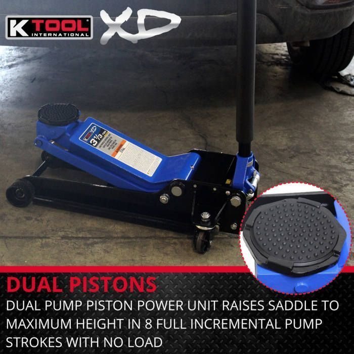 K Tool Heavy-Duty Low-Profile 3.33 Ton Floor Jack
