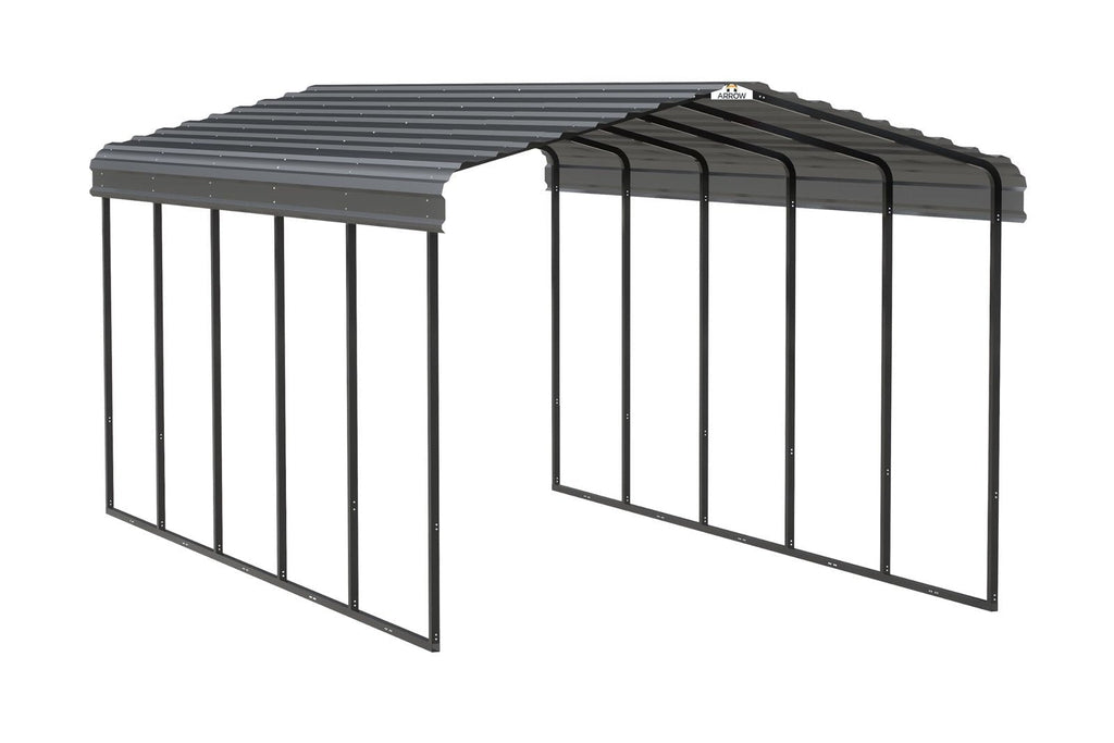 Arrow Carport, 12 ft. x 24ft. x 9ft. Charcoal 12′ x 24′ x 9′