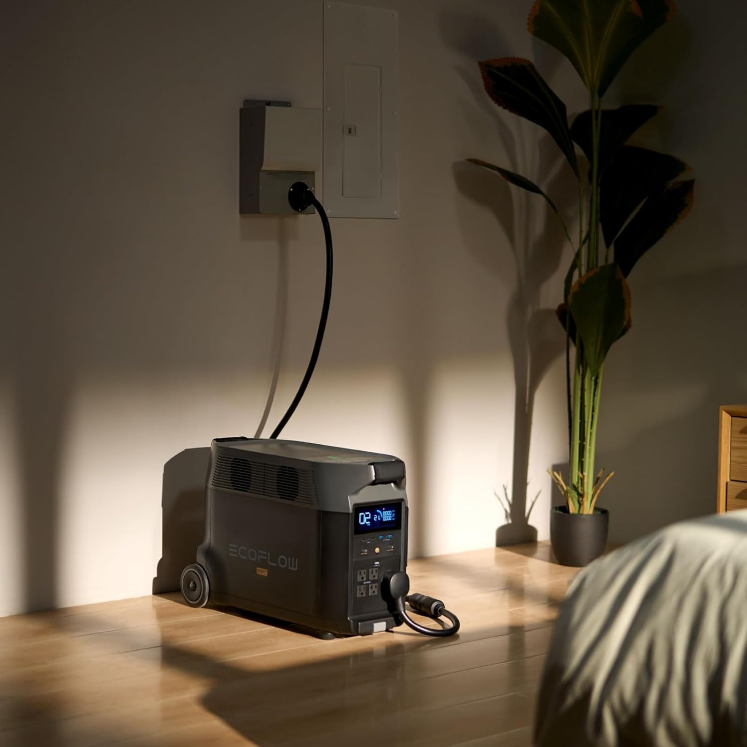 EF ECOFLOW Portable Power Station 3600Wh DELTA Pro, 120V AC Outlets x 5, 3600W, 2.7H Fast Charge, Lifepo4 Power Station