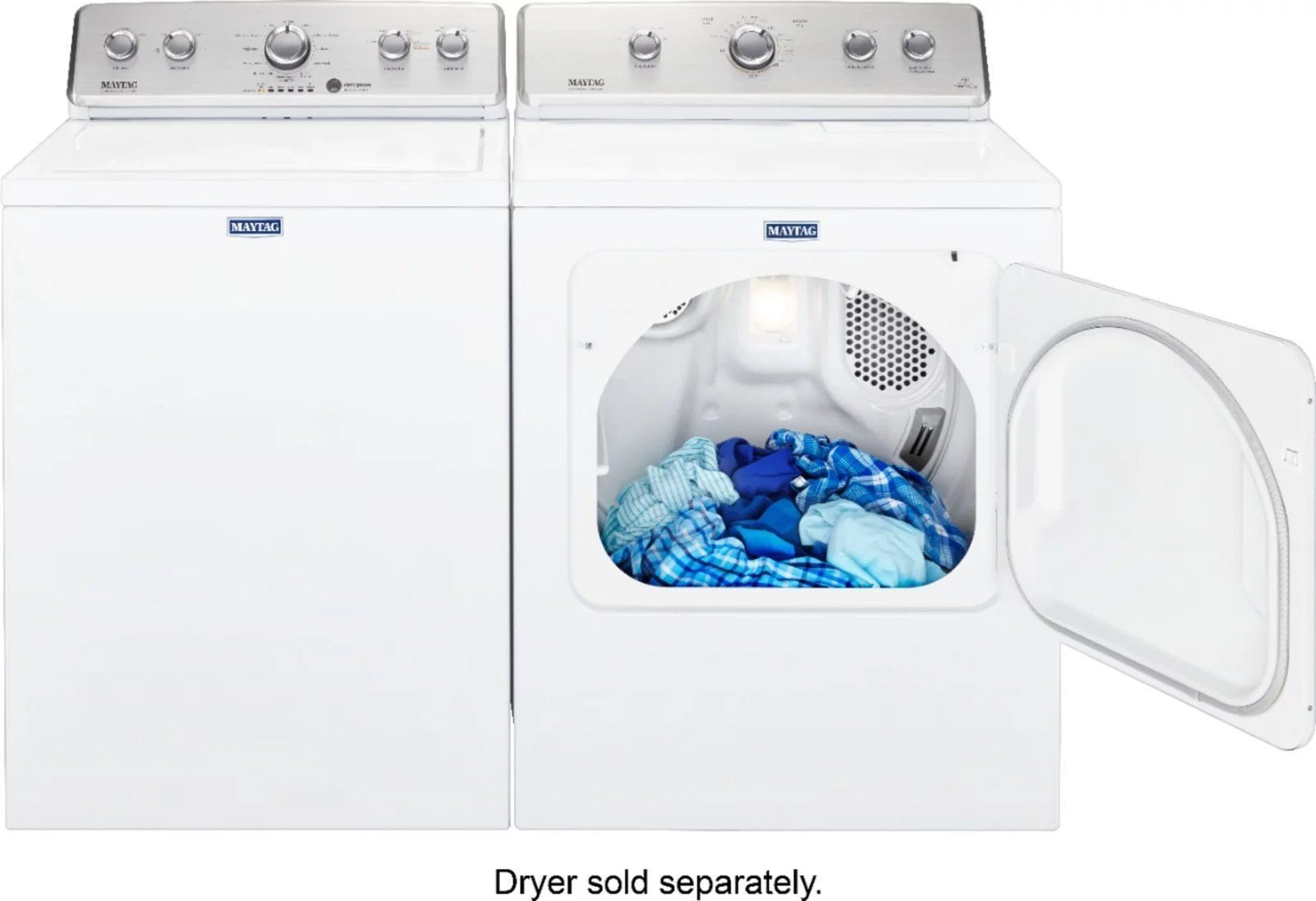 Maytag – 3.8 Cu. Ft. High Efficiency Top Load Washer with PowerWash Agitator – White