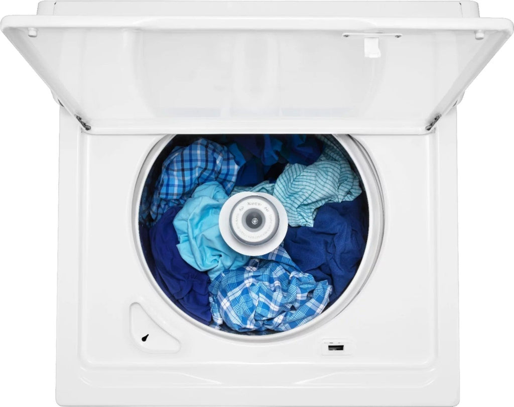 Maytag – 3.8 Cu. Ft. High Efficiency Top Load Washer with PowerWash Agitator – White