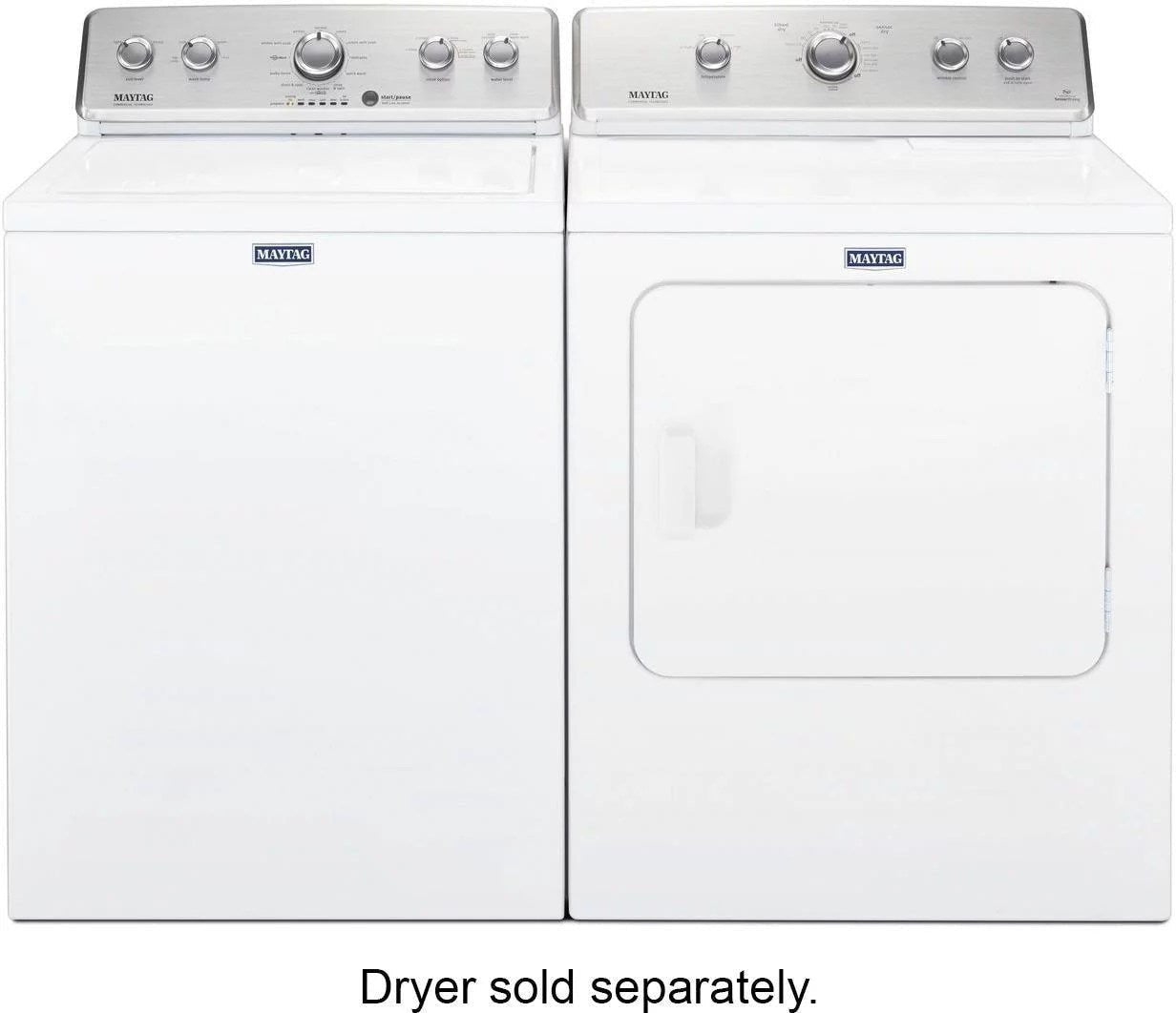 Maytag – 3.8 Cu. Ft. High Efficiency Top Load Washer with PowerWash Agitator – White