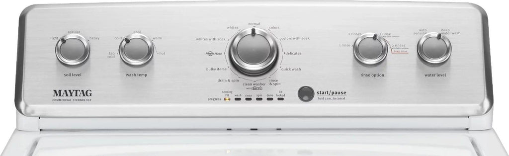 Maytag – 3.8 Cu. Ft. High Efficiency Top Load Washer with PowerWash Agitator – White