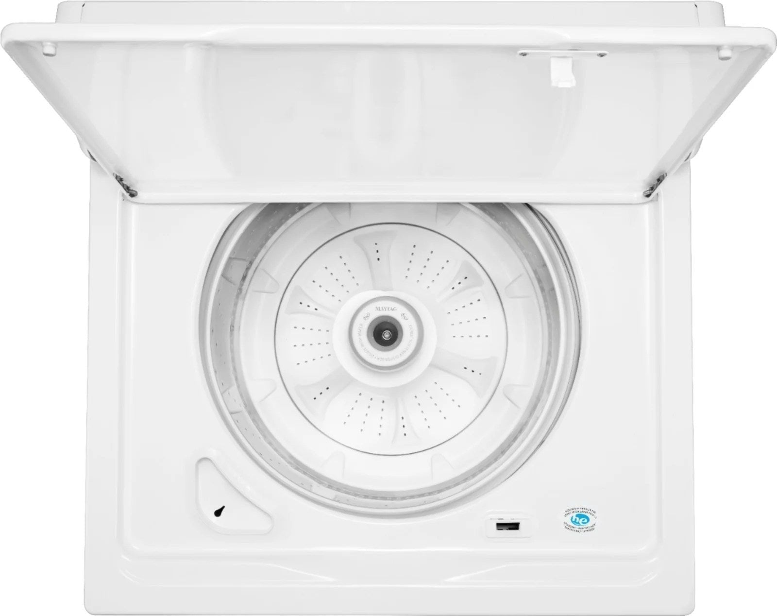 Maytag – 3.8 Cu. Ft. High Efficiency Top Load Washer with PowerWash Agitator – White