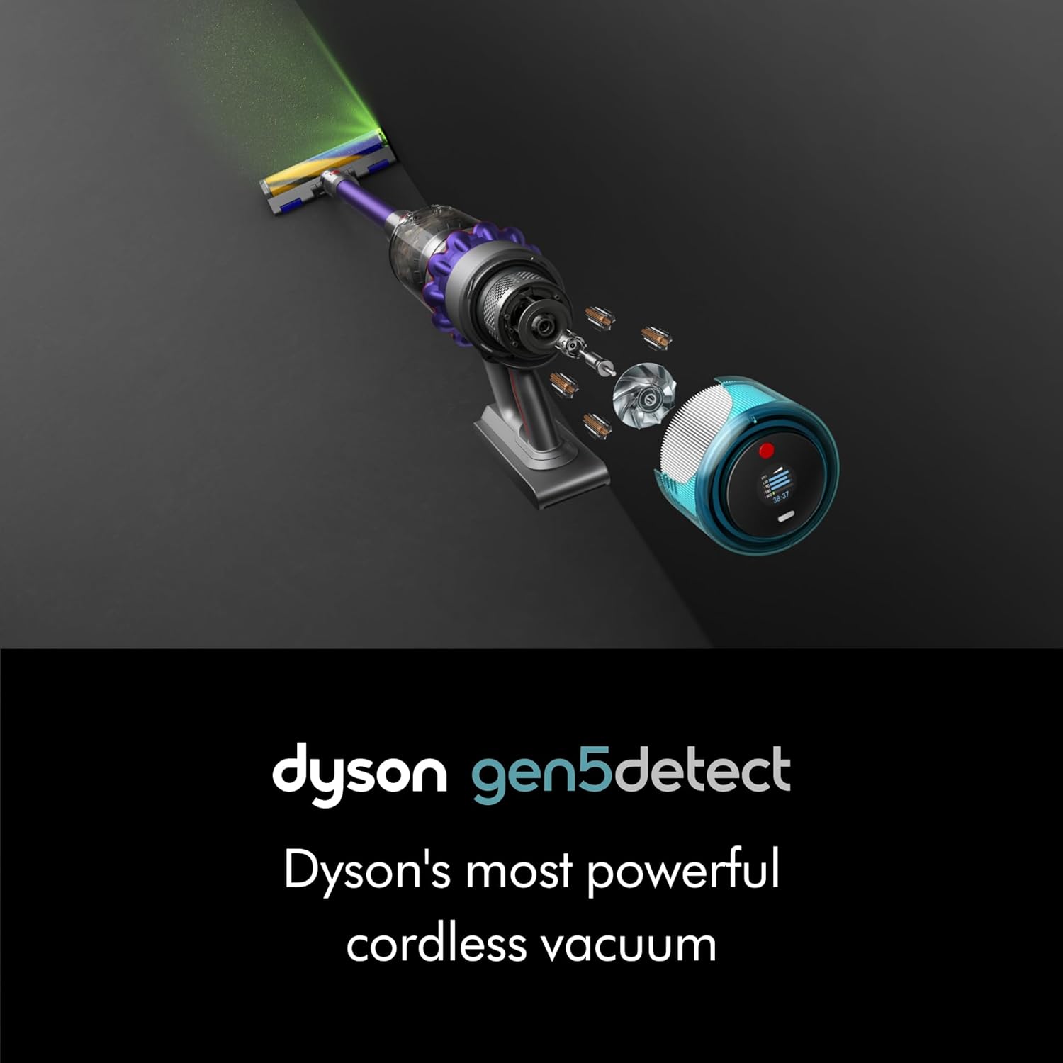 Dyson Gen5detect Cordless Vacuum, 280AW, 3 Power Modes