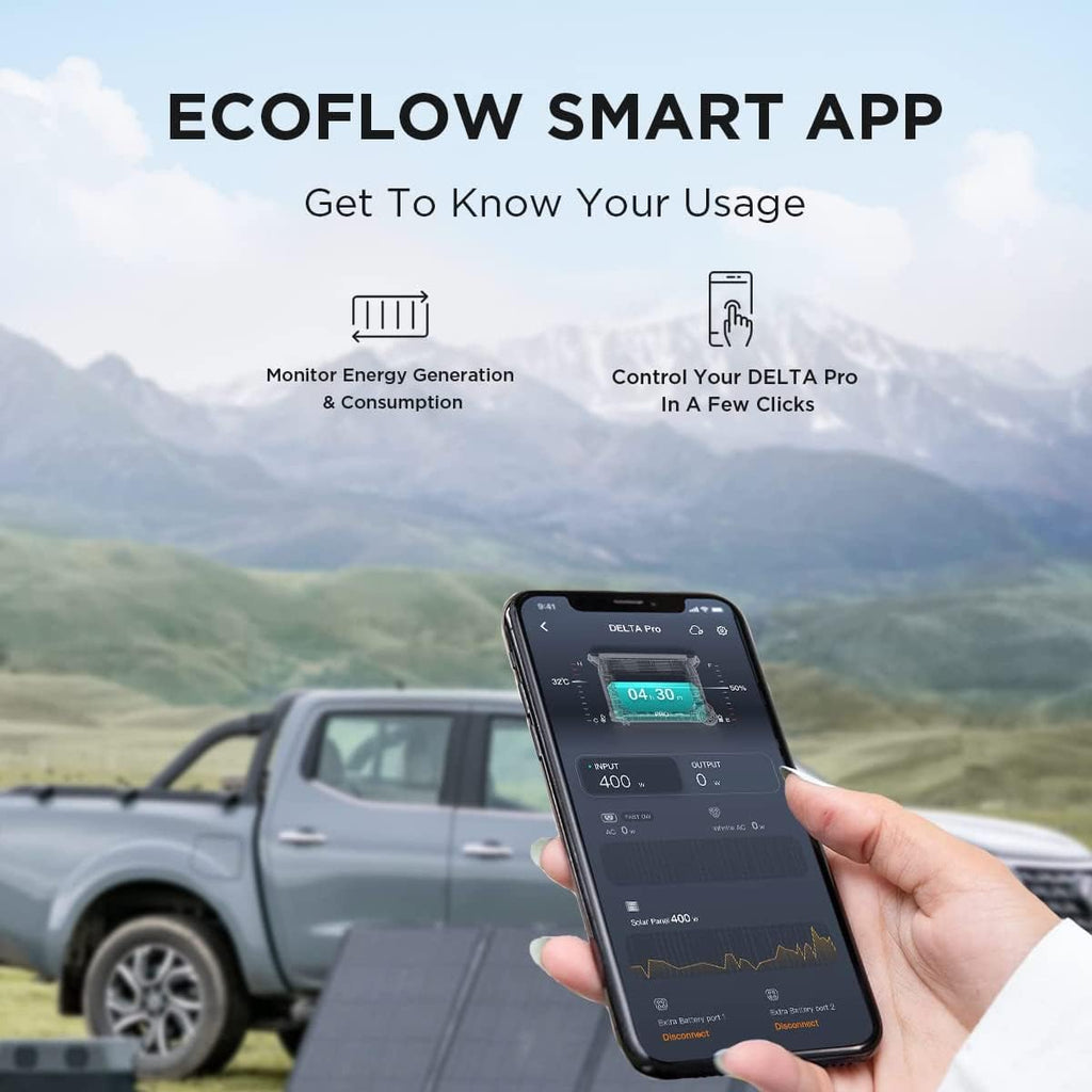EF ECOFLOW Portable Power Station 3600Wh DELTA Pro, 120V AC Outlets x 5, 3600W, 2.7H Fast Charge, Lifepo4 Power Station