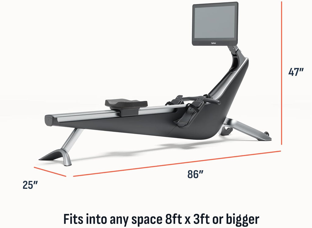 Hydrow Origin Rowing Machine with 22″ HD Rotating Screen, Upright Storage