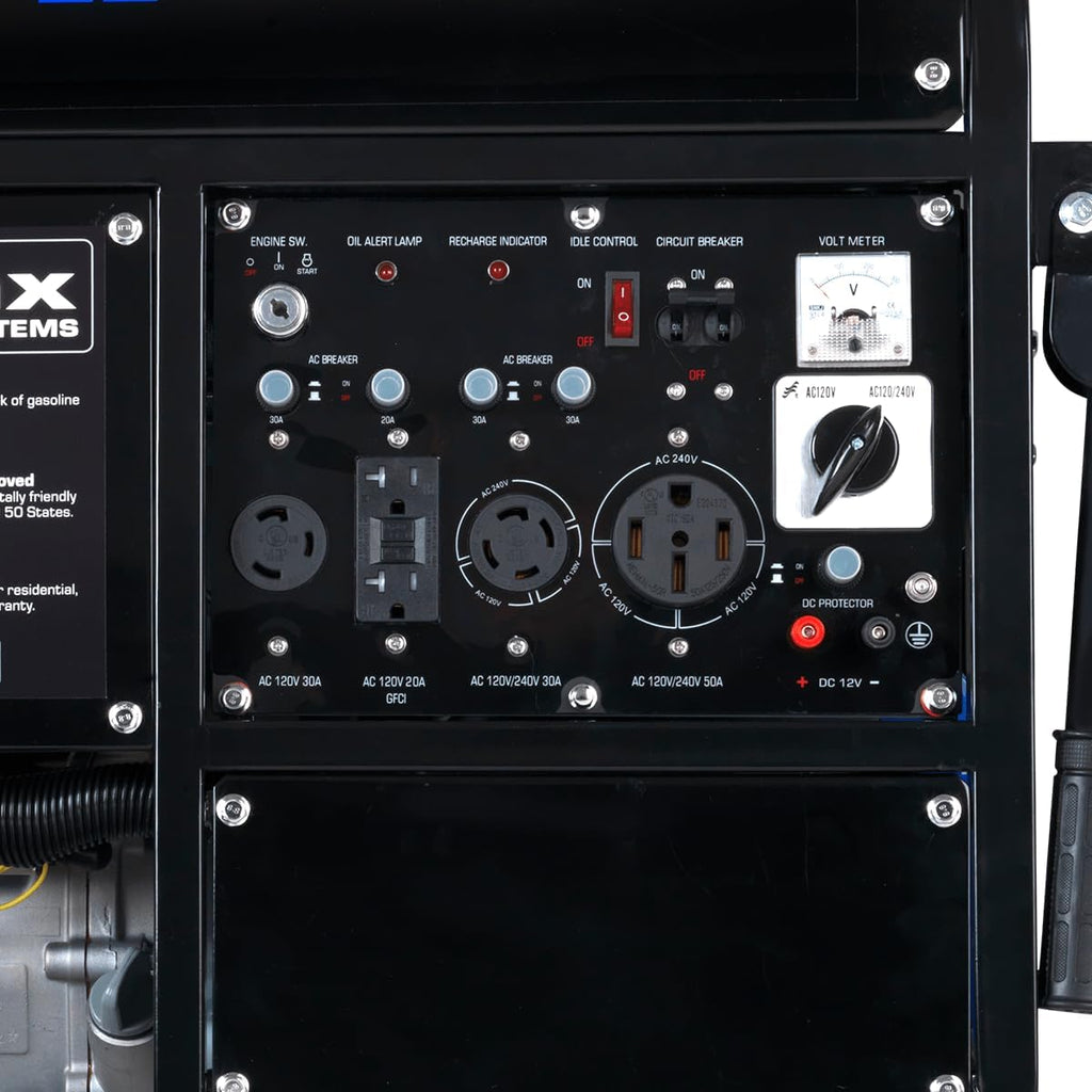 DuroMax XP13000EH 13,000-Watt Dual Fuel Portable Generator – Gas & Propane, Electric Start